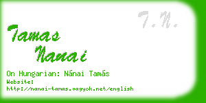 tamas nanai business card